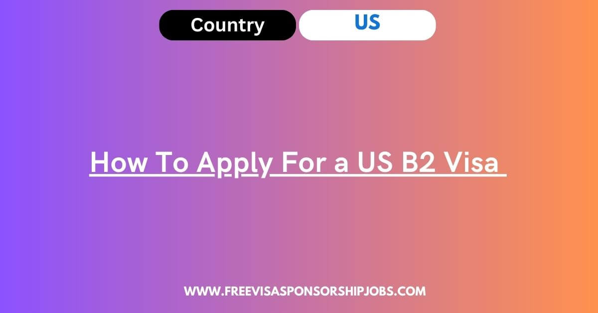 How To Apply For a US B2 Visa Extreme Guide
