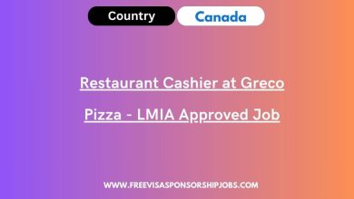 Restaurant Cashier at Greco Pizza