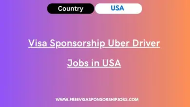 Visa Sponsorship Uber Driver Jobs in USA