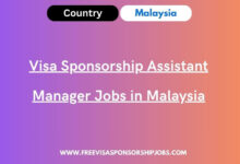 Visa Sponsorship Assistant Manager Jobs in Malaysia