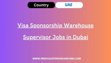 Visa Sponsorship Warehouse Supervisor Jobs in Dubai