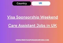 Visa Sponsorship Weekend Care Assistant Jobs in UK