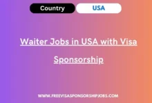 Waiter Jobs in USA with Visa Sponsorship