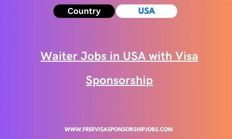 Waiter Jobs in USA